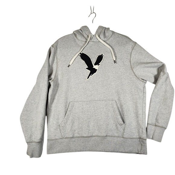 Other - American Eagle Outfitters Hoodie Gray Bird Logo Pullover Sweatshirt‎ Mens M